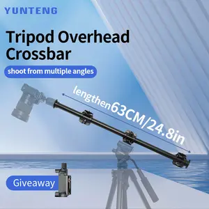 DSLR Camera Overhead Shooting Pole, Camera Phone Vertical Shooting Horizontal Extension Pole, Tripod Horizontal Arm Rocker Arm Horizontal Shooting Pole Horizontal Bar Extension (25 Inches) Live Shooting, Can Install Fill Light, Mobile Phone, Camera