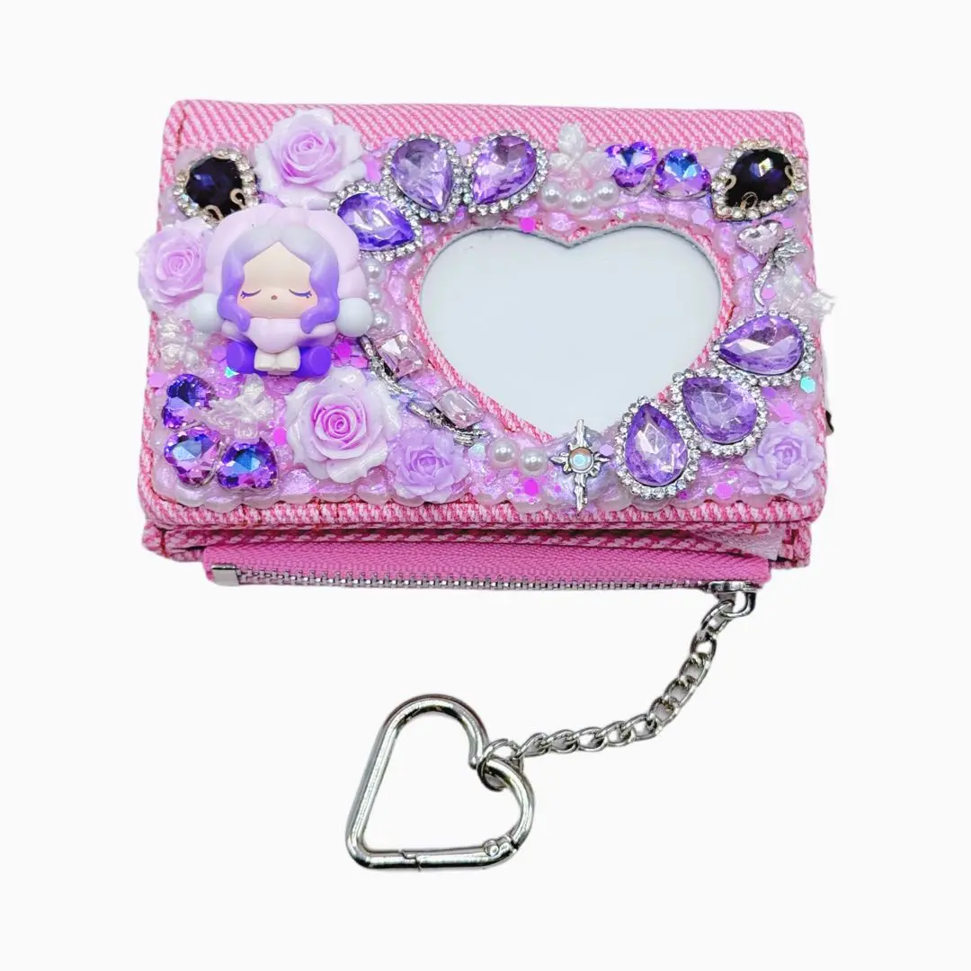 Handmade Heart-Shaped Wallet With Doll DIY-Kosbling Handmade Blind Bag