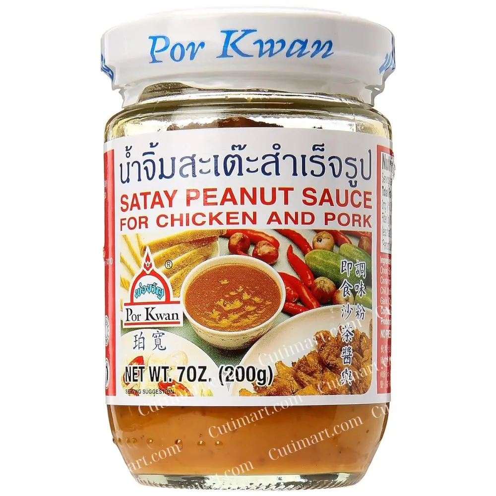 Por Kwan Satay Peanut Sauce (Sốt Đậu Phộng Satay) - 7 Oz