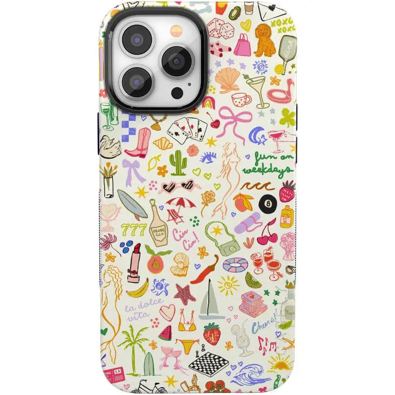 Casely iPhone 13 Pro Max Case | Fun on Weekdays | All the Fun Things | Bold Protective Design | Compatible with MagSafe