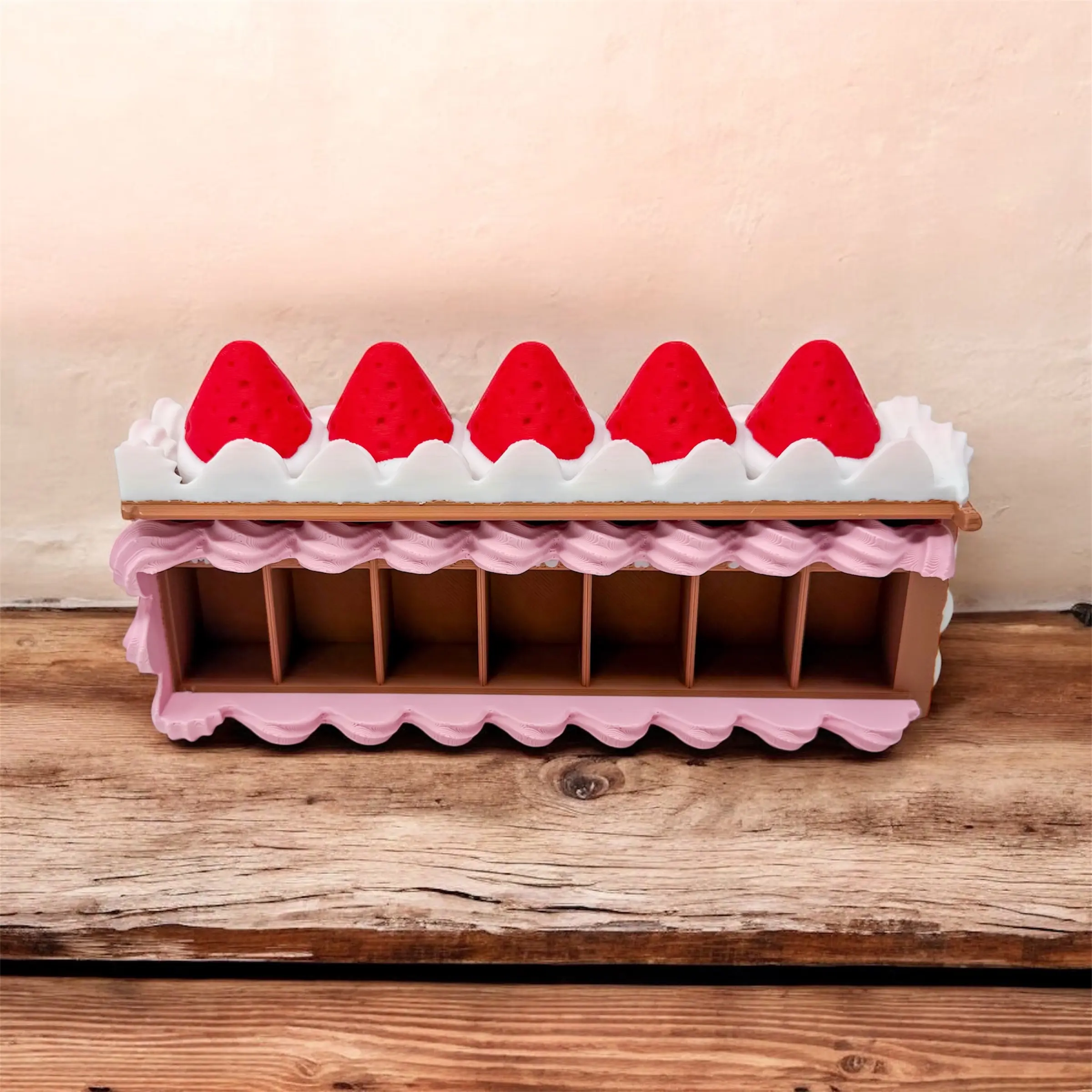 文房具・ステーショナリー strawberry cake 100 challenge box Strawberry Cake Pill Box | Cute Weekly Pill Organizer | Dessert