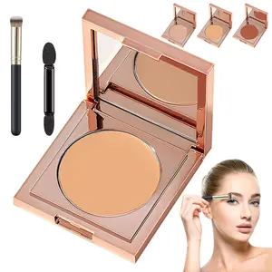 Colored Clay CC Undereye Corrector, Color Corrector for Dark Circles with Brush, CC Undereye Corrector, Conceal & Brighten Dark Circles, Under Eye Hydrating Concealer for Women (Medium-Tan Peach)