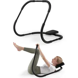 Ab Crunch Machine, Ab Roller for Home, Portable Ab Cruncher Sit Up Exercise Equipment for Core Strength, Sturdy Ab Workout Equipment, Black