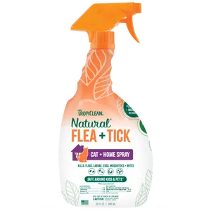 TropiClean Natural* Flea + Tick Home + Cat Spray, 32oz