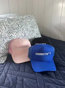 Alexa Curtis The CONNECTIC**T Hat Limited Edition Unisex Trucker Hat with Adjustable Snapback Closure & Breathable Mesh Back Pink Blue Black