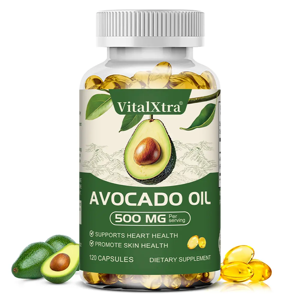 Avocado Oil Health Supplement - Heart Health Supplements, Skin Support, 120 Capsules