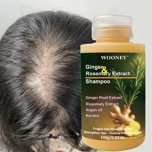 100g Ginger & Rosemary Extract Shampoo Ginger Root / Rosemary Extract Keratin Argan Oil Strengthen Hair and Reduce Hair Breakage Fragile Hair Power Support Deeply Clean Hair Oil, Improve Dryness, Frizz, Split Ends, Keep Hair Soft, Smooth, and Shiny