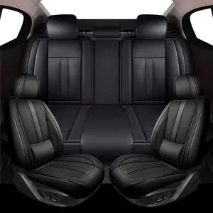 For Toyota Corolla 2014-2023 / Camry 2007-2021 Car 5 Seat Covers with 3D Waist Support, Premium Napa Leather Front & Rear Full Set Seat Covers Cushion Protector Pad with Storage Bag Waterproof, 40/60 60/40 50/50 40/20/40 Split Rear Benches