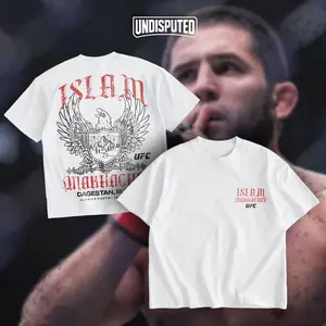 UNDISPUTED Islam Makhachev Eagle Mountain Of Dagestan UFC Heavy Cotton Shirt UFC Tshirt UFC 322 Hoodie Zip Up Hoodie Fan Apparel Menswear Direct-to-garment Breathable Printing