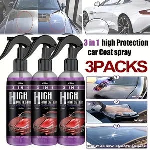 3/6/13 x 3 in 1 High Protection Quick Car Coating Spray, Ceramic Coating Spray 3 in 1, Car Scratch Nano Repair Spray, Car Coating Wax Polishing Spray, Fast Fine Scratch Repair(100 ML)