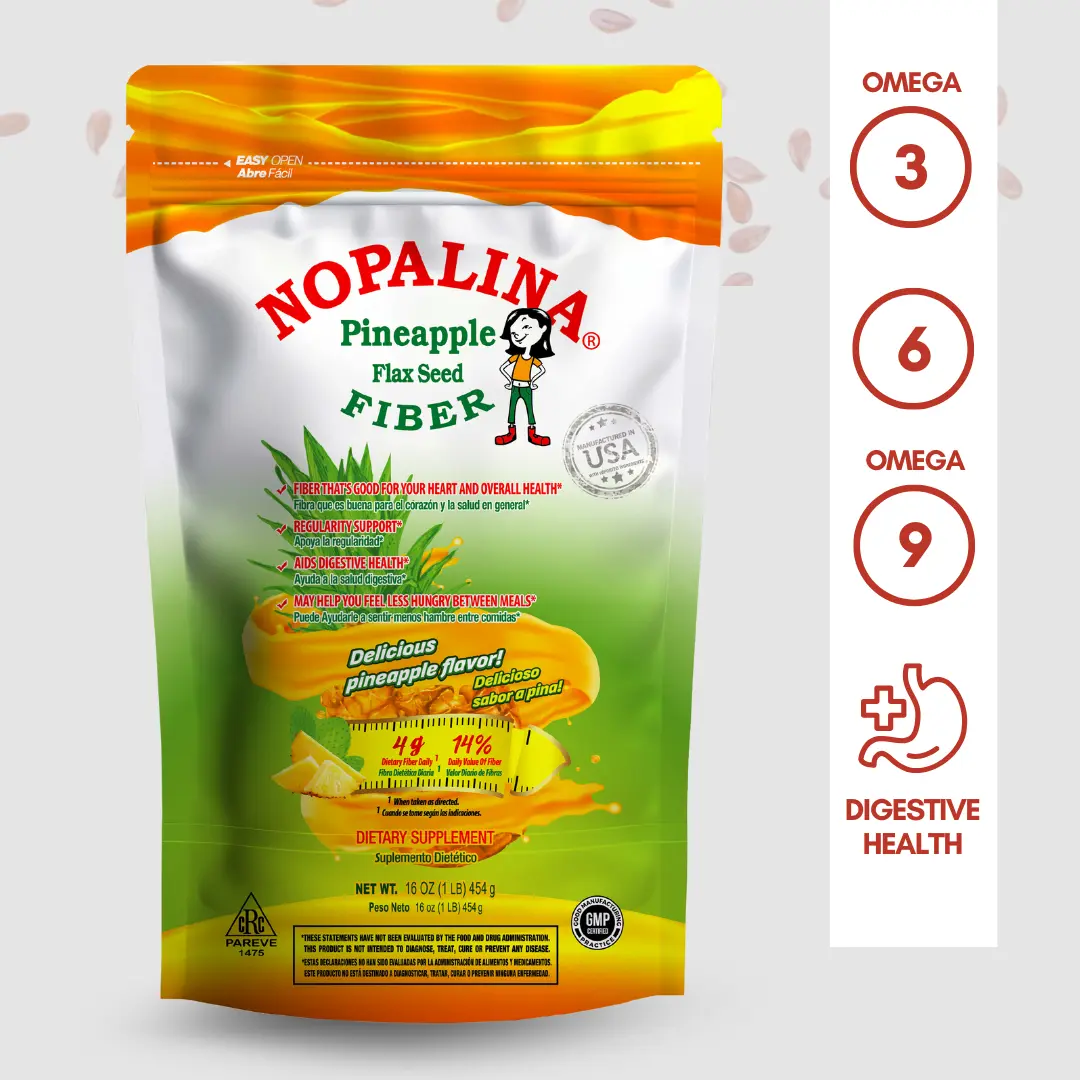 Nopalina Pineapple Flax Seed Fiber - Gut Health, Digestion & Colon ...