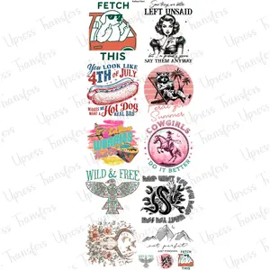 Kaileys Fav Mini DTF Transfer Gang Sheet 24.5" Wide x 60" Long Direct To Film Trendy Vibrant Designs for Stylish Wardrobe