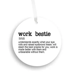 Work Bestie Car Charm Accessory Gift