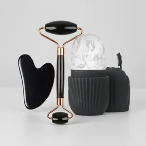 3Pcs Ice Face Roller Gua Sha Board Set Facial Massage Roller Face Massager Face Lifting Contouring Tools Beauty Skin Care Tools