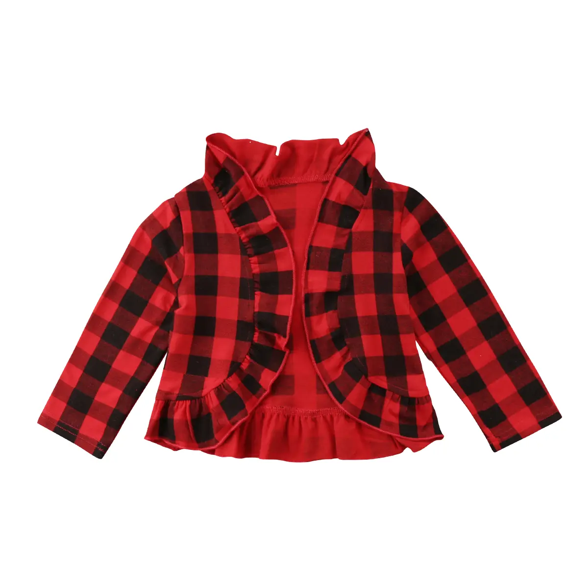 Ma&Baby Toddler Baby Girl Plaid Christmas Cardigan Jacket Long Sleeve Lightweight Jackets Outerwear