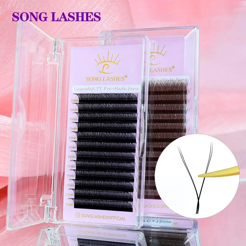 SONG LASHES Y Shape Premade Fans Eyelash Extensions  For Salon  Individual eyelashes C D DD curl 2D YY lashes Y Shape lashes 2026 New