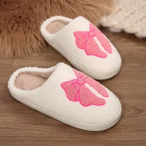 Slippers For Women Holiday Indoor Bedroom Fluffy Warm Slipper Winter Soft Cozy Home Non-Slip Soft Plush Slip-On House Shoes