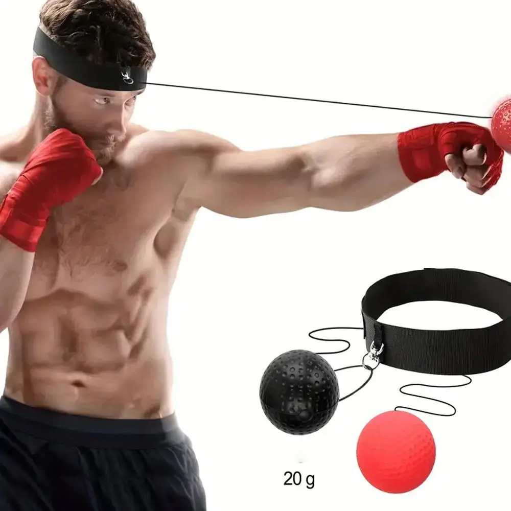 Boxing Reaction Ball Set, 1 Set Including 2 Counts Balls and 1 Count Webbing, Boxing Training Ball Equipment for Home Gym, Valentine's Day Gift