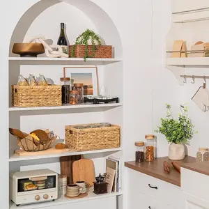 Water Hyacinth Storage Baskets with Handles | Large & Small Set of 2
