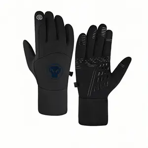 1 pair with Vintage Metalz UK Rave Drum Bass Logo Festival Cowinter gloves thermal gloves Touch Screen Flexible Design Daily Use adult warm gloves Warm birthday gifts Thick Trendy Best Selling