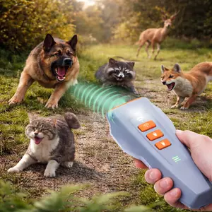 Ultrasonic Dog Bark Control Device with LED Light – Humane Anti Bark Trainer for Dogs, 25ft Range, Portable & Rechargeable