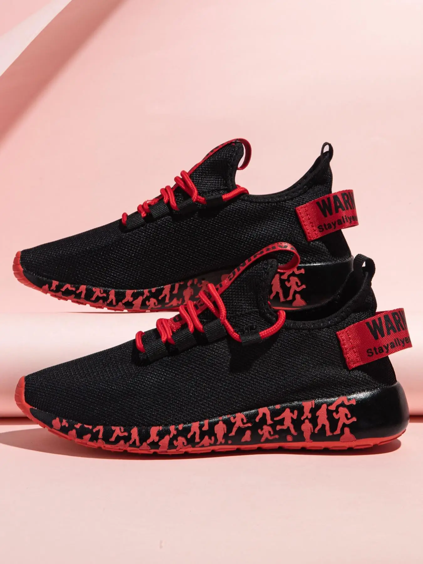 Women's Colorblock Lightweight Letter Label Decor Running Shoes Perfect for Gift