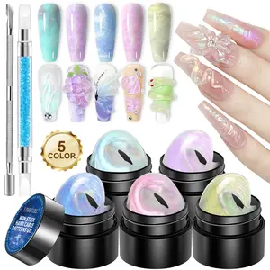 Non-sticky sculpting gel, 3D sculpting gel, Aurora sculpting gel, Soft Candy sculpting gel, Nail art gel, Non-sticky modeling gel, Mermaid Princess sculpting gel, Solid sculpting gel, Gel Nail Polish