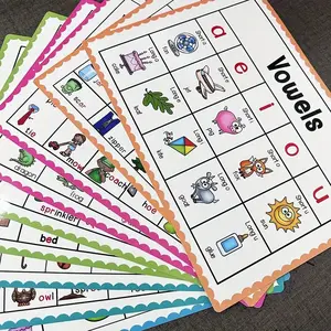 10-Piece Lachilly English Spelling & Word Learning Posters, Classroom Supplies Charts, Colorful Durable Paper, Kindergarten Classroom Wall Decor, Classroom Decoration, Educational Toy, Visual Learning Tools