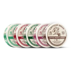 Caffeine Break Energy Pouches 50mg | No Crash Sugar-Free Caffeine Boost | Clean Energy Made in USA