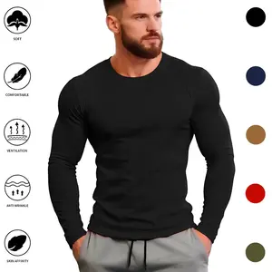 Men’s Long Sleeve Sweatshirt - Dry Fit Shirts, Long Sleeve Shirt, Breathable Quick-Dry Athletic Fashion Activewear for Gym Training, Everyday Wear, Fitness Activewear Workout Sportswear