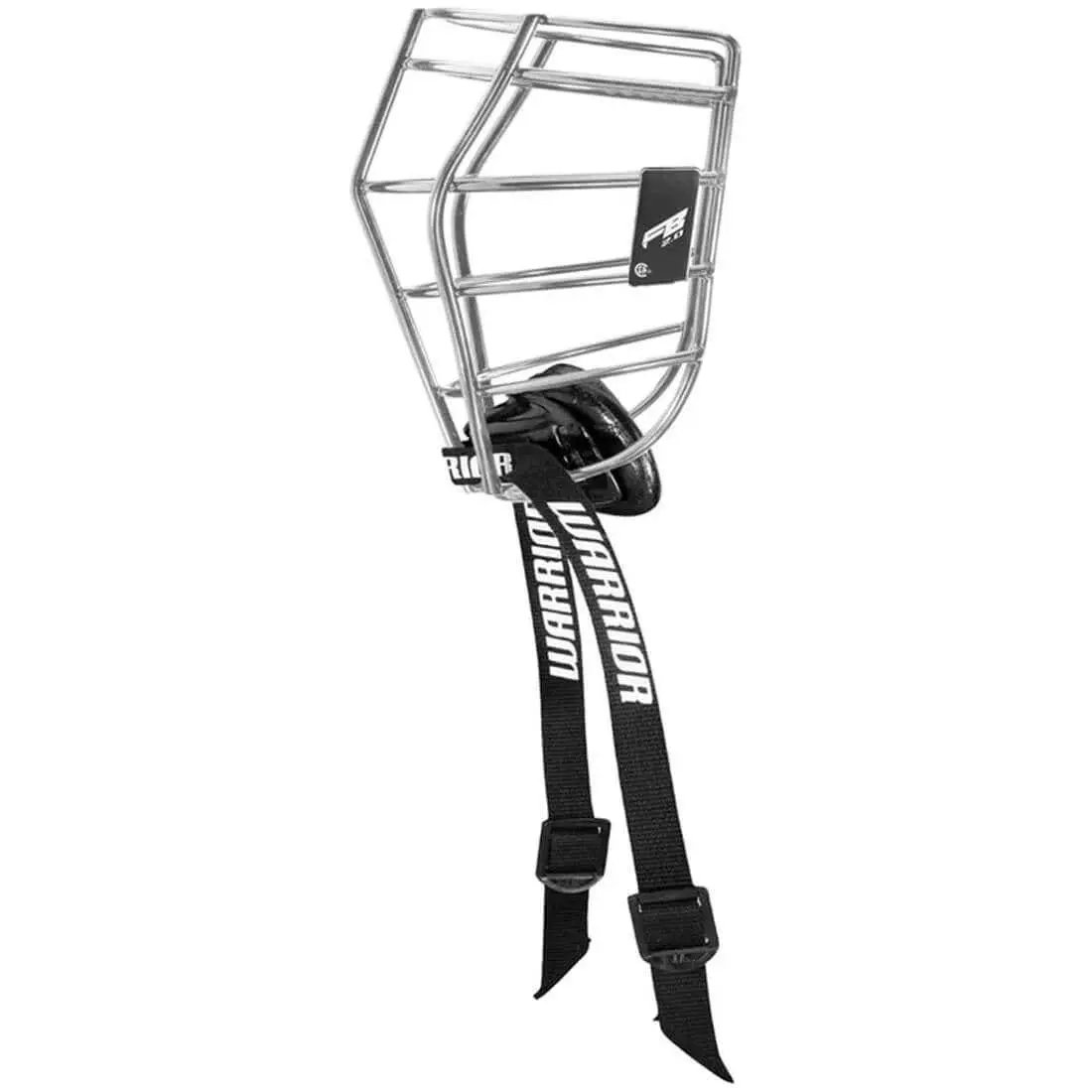 Warrior Fatboy 2.0 Silver Lacrosse Face Covering, Protective Shield with Facial Cage & Optimal Vision, Chin Cup, Csa/Cla Approved, Adult, Dual-Density