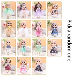 Barbie Doll 17cm Tall Multi-Jointed Interchangeable Parts Girl Figurine Princess Gift Box Kids Toy Tabletop Decoration