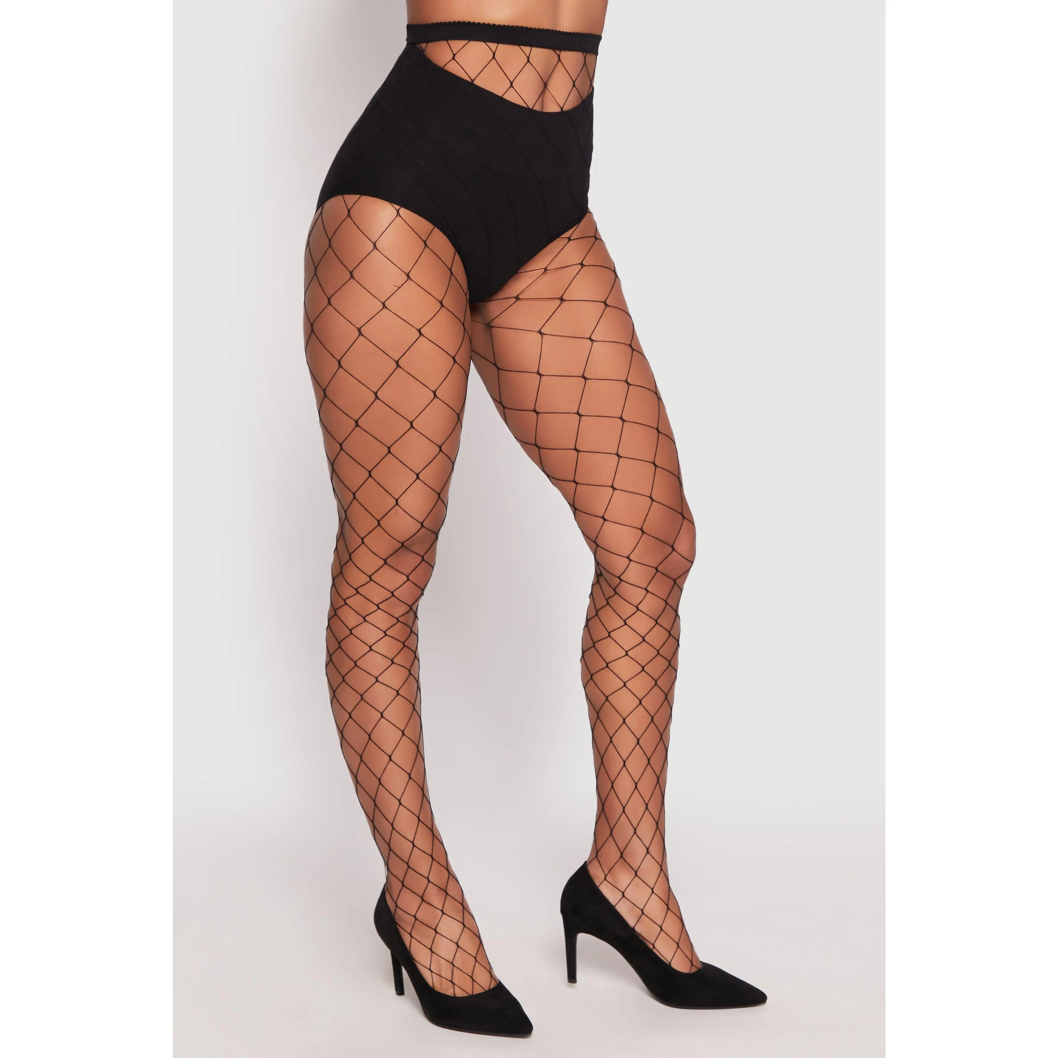 High Waisted Fishnet Tights