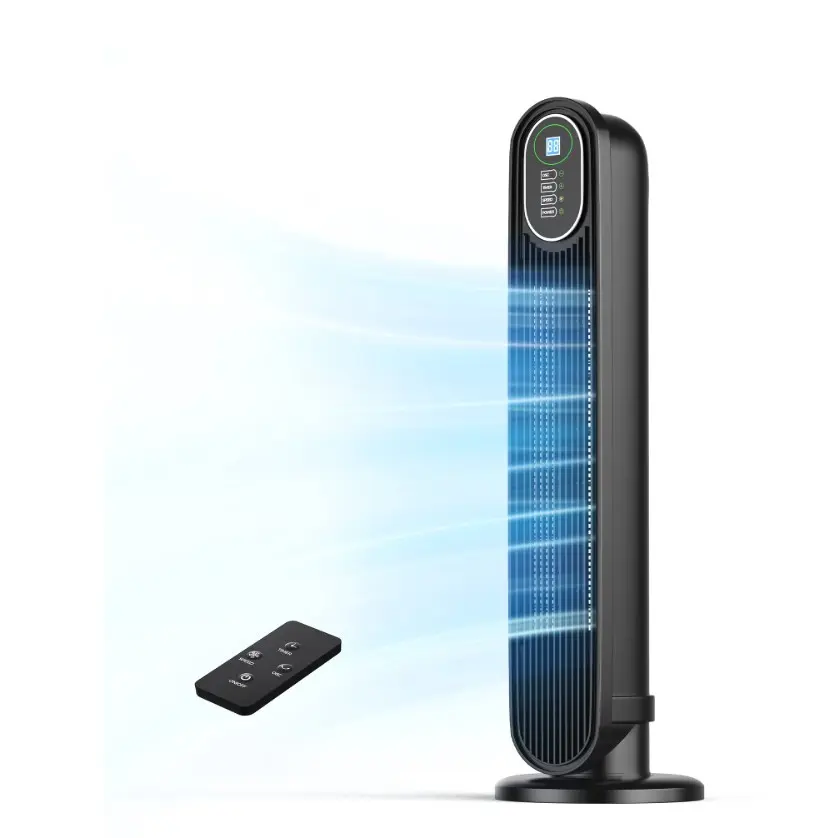 Tower Fan for Home, Oscillating Quiet Fans with Remote, 9H Timer, 3 Speeds, 30inch, Black, 2026, New