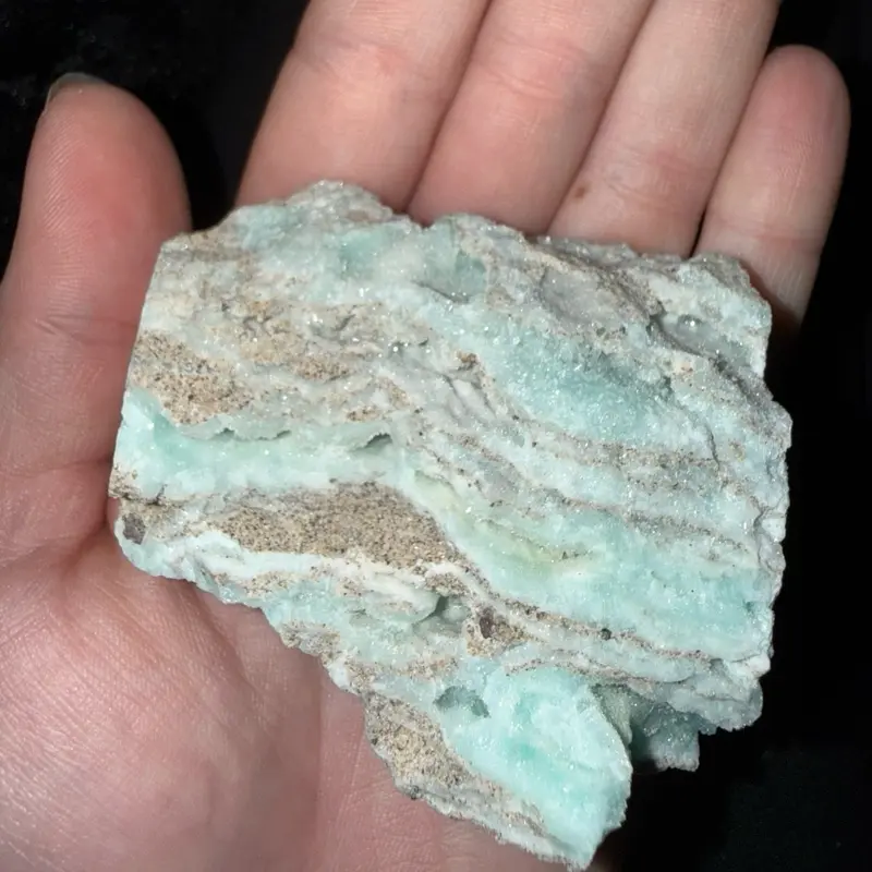 Raw blue aragonite