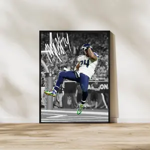 Marshawn Lynch Seahawks Art Print Football Man Cave Decor .NO FRAMED