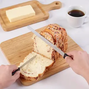 Premium Stainless Steel Bread Slicer with Non-Slip Grip & Coarse Teeth for Even Slicing of Toast Cakes and Breads Essential Kitchen Tool for Bakers Rustproof Design