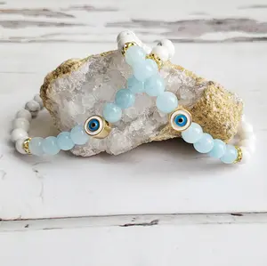 GUARDIAN | Aquamarine Amethyst Howlite Bracelet