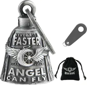 Motorcycle Bells for Bikers Guardian Angel Gremlin Motorcycle Bells for Motorcycle Rider Key Chain for Luck