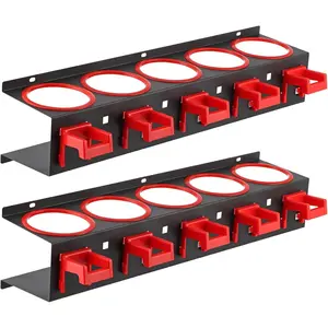 GJANSH Spray Bottle Storage Rack, Wall Mount Bottle Organizer Car Detailing, Steel Spray Bottle Holder