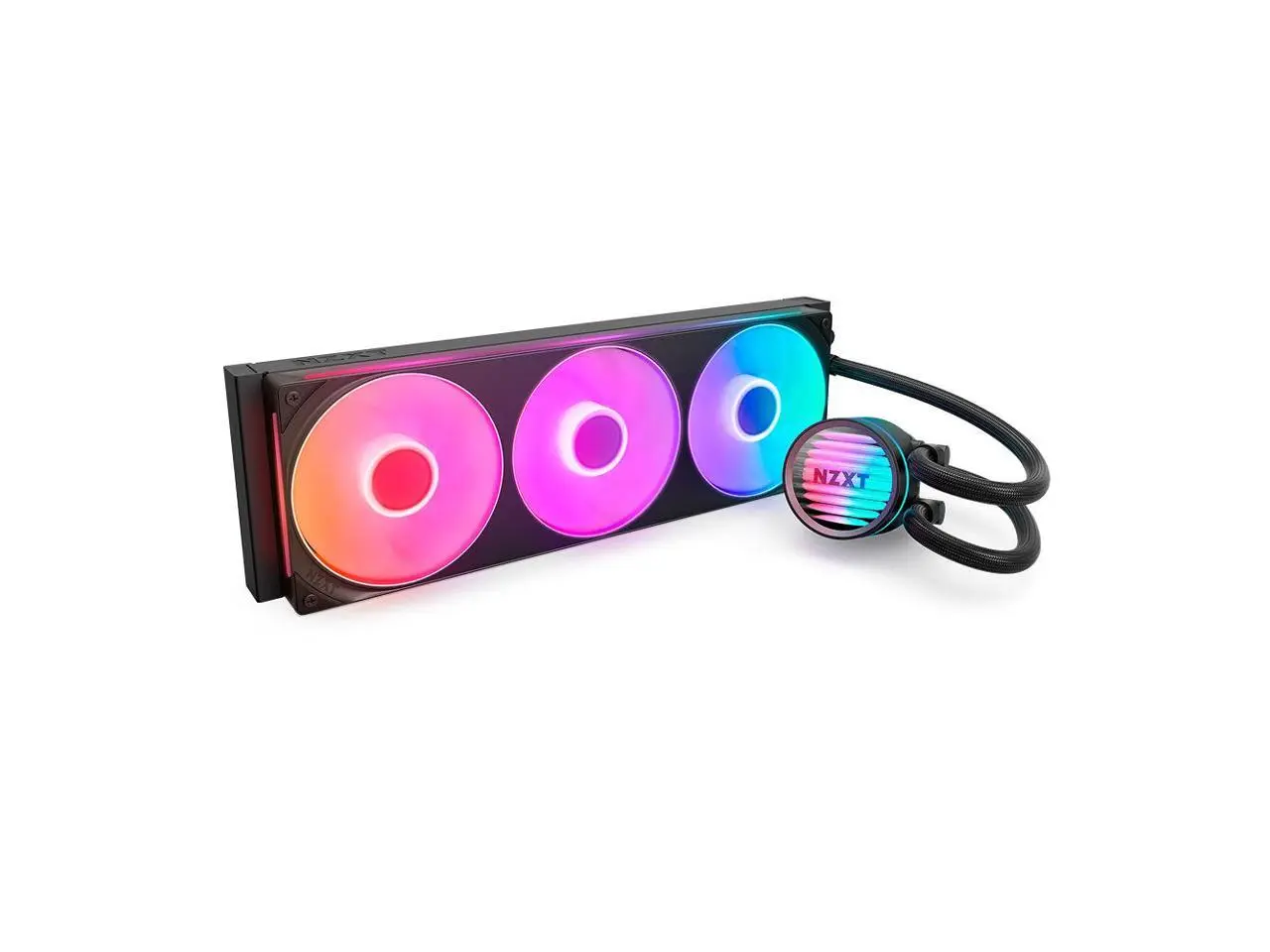 NZXT Kraken Core 360 RGB - AIO CPU Liquid Cooler - 360 mm Radiator -  360 mm Single-Frame Fan - Compatible with AMD® AM5/AM4 & Intel® LGA 1851/1700/1200/115X - Black