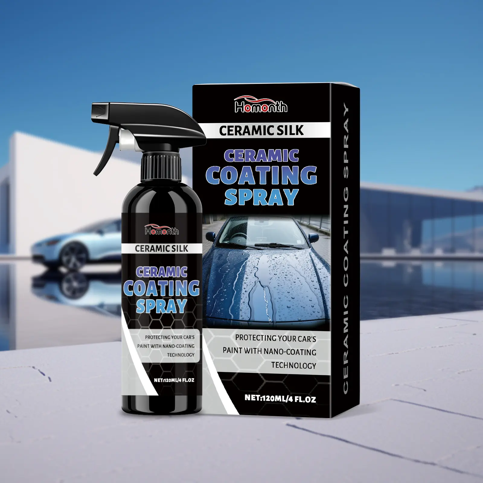 Ceramic Coating Spray for Cars – High Gloss Protective Layer, Anti-Fading, UV Resistant, Non-Damaging Formula, Restores Paint, Repels Dust, Water & Dirt, Easy to Apply, Keeps Vehicle Shiny, Durable Finish, Perfect for Car Maintenance 5
