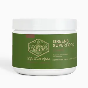 Life Fuel Labs Greens Superfood Dietary Supplement with Barley and Seeds for Overall Health and Wellness Edible Healthcare Fitness Powder