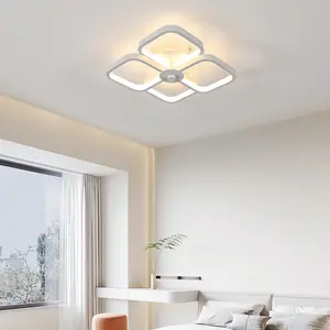 Modern Smart LED Ceiling Light Fixture, Energy Efficient Design, Energy Efficiency Rating, Adjustable Color Temperature, Ideal for Living Room & Office Use