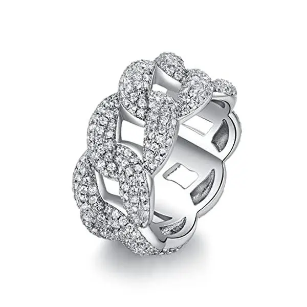 Gemsme Women's Fancy Luxurious Band Ring, Cubic Zirconia Gemstone Statement Ring, Sizes 5-10 (R-0006), Cluster Rings