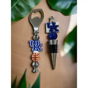 UK University of Kentucky Wildcats Basketball Custom Beaded Bottle Opener and Wine Stopper