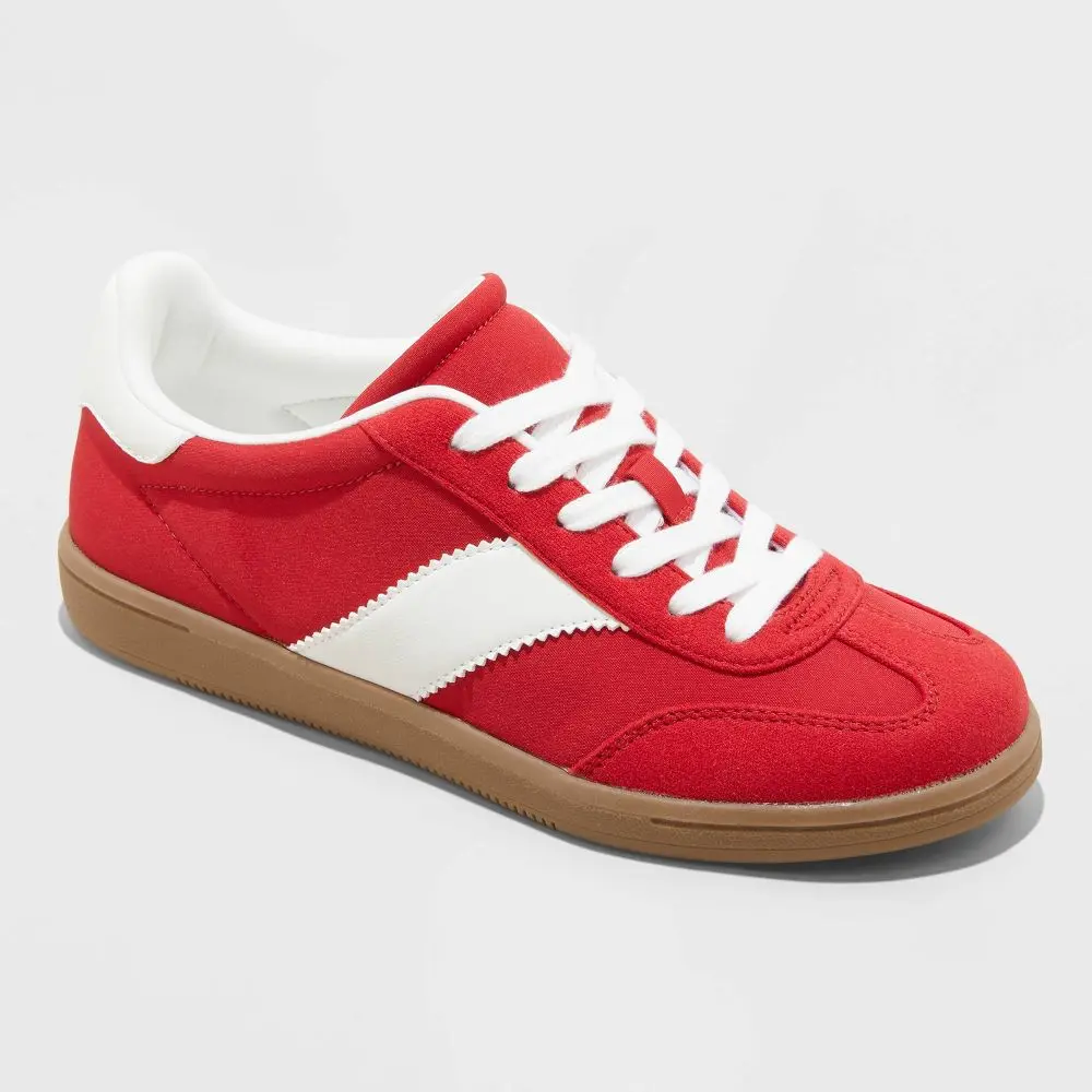 Universal Thread Women's Fashion Sneakers Memory Foam Lace Up Low Top Casual Athletic with Paneled Upper & Round Toe