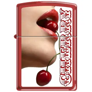 Zippo Manufacturing  2019 233 Cherry Lips Lighter - Red Matte