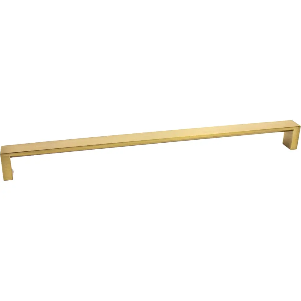 Rusticware 957SB Contemporary Square Door Pull - Die-Cast Solid Zinc, 12" Center-to-Center, Satin Brass, Matches Other Rustic Ware, Compatible with Door Handles & Knobs