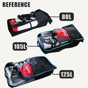 KOETSU Stand-Up Paddle Board Backpack - 80L/105L/125L Capacity, Black Oxford Cloth, Portable Double Shoulder Bag for Paddling and Storage, Paddle Sports Bag | Sporty Design | Durable Oxford Cloth, Paddle Sports Bag